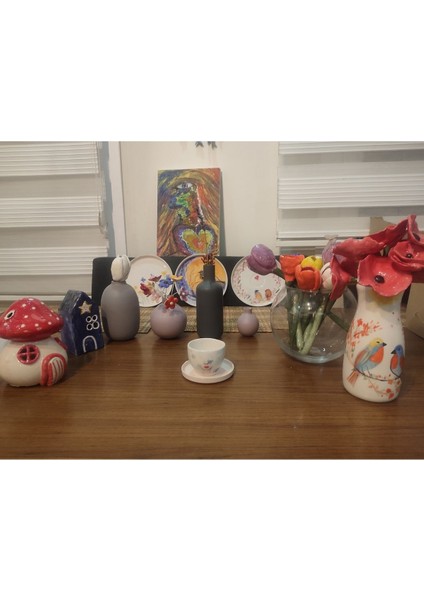 El Yapımı Renkli Seramik Fincan, Doğal ve Yıkanabilir, Sıcağa ve Soğuğa Dayanıklı