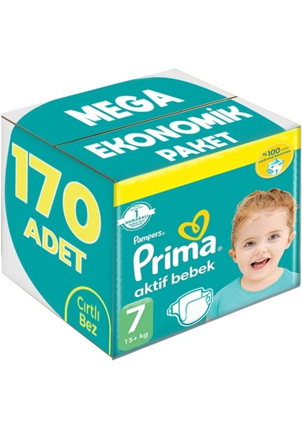 Bebek Bezi Beden: 7 (15+Kg) Xx Large 170 Adet Mega Ekonomik Pk