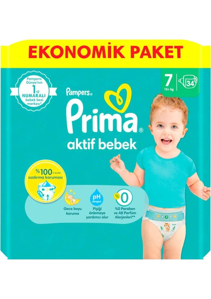 Bebek Bezi Beden: 7 (15+Kg) Xx Large 170 Adet Mega Ekonomik Pk indirimleri