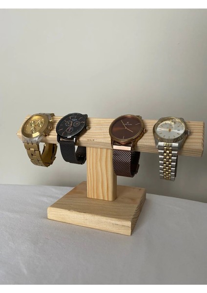 Sarı Ahşap Takı Düzenleyici, Saat, Bileklik, Bilezik, Hediye, Sevgililer Günü, Bohem