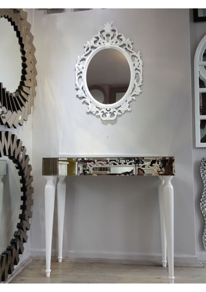 Şık Beyaz Vintage Dekoratif Ayna, Modern ve Zarif Tasarım modelleri