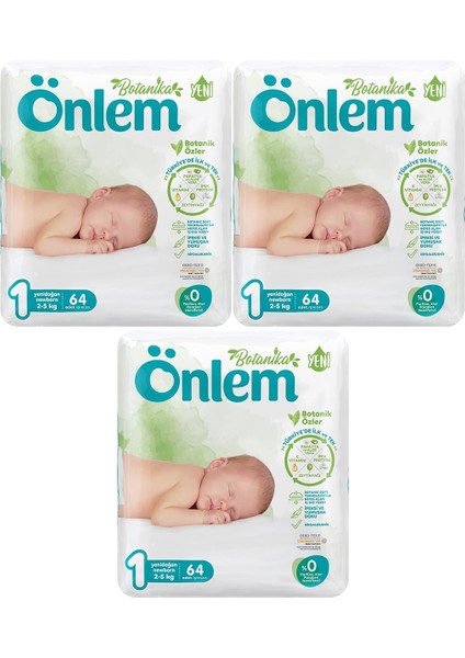 Bebek Bezi Botanika Beden:1 (2-5kg) Yenidoğan 192 Adet Ekonomik Fırsat Pk