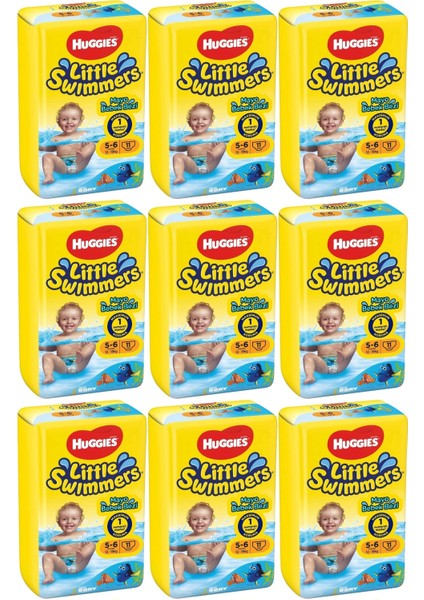 Huggıes Little Swımmers Mayo Bebek Bezi Beden:5-6 (12-18KG) 99 Adet (9pk*11)