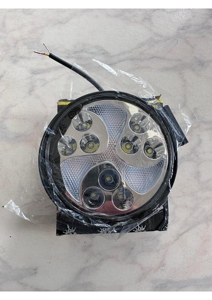 Tekne Projektör Aydınlatma 9 Ledli Sarı Modlu 12-24V Su Geçirmez Lamba