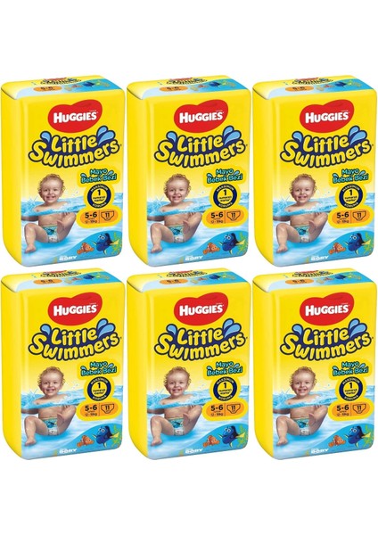Huggıes Little Swımmers Mayo Bebek Bezi Beden:5-6 (12-18KG) 66 Adet (6pk*11)