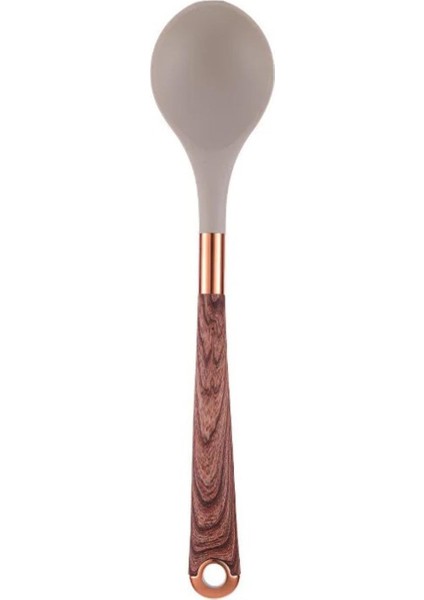 Kıtchen Tools Silikon Lüx Servis Kaşık Vizon Kahve Renk YK1375