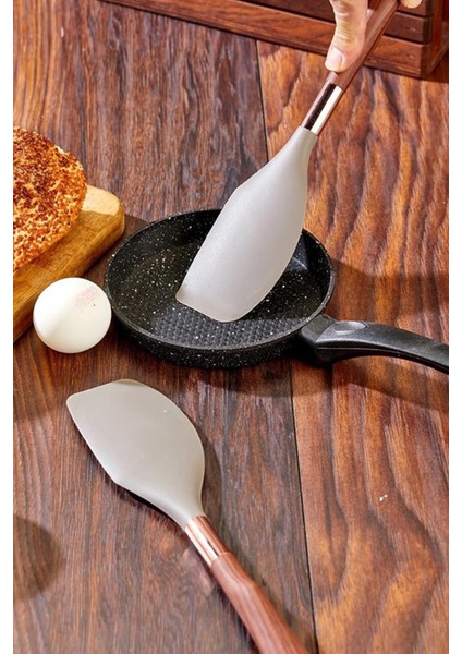 Kıtchen Tools Silikon Lüx Spatula Vizon Kahve Renk YK1378 fiyatları