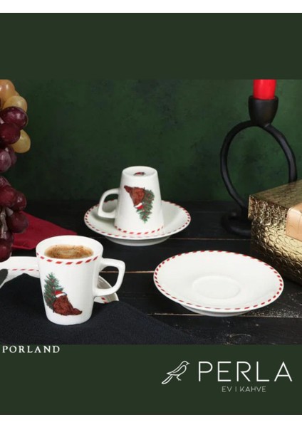 2 Kişilik Beyaz Kahve Takımı, 80CC, Şık ve Zarif Tasarım