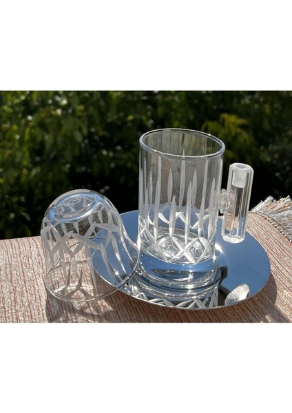 18 Parça Çay ve Kahve Takımı Gümüş Renkli, Şık ve Zarif Tasarım