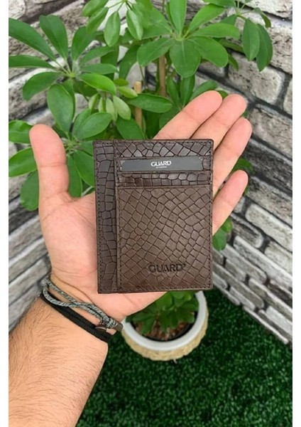 Derije Hakiki Deri Kahve Texas Baskı Unisex Ince Kartlık (T364) fiyatları