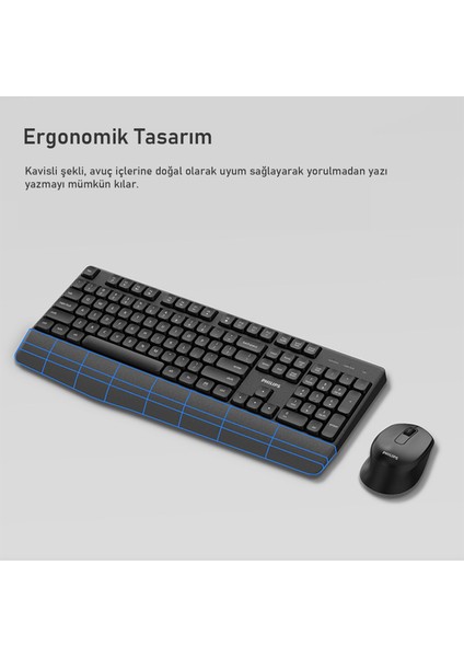 SPT6348 Kablosuz Türkçe Q Klavye ve Mouse Seti