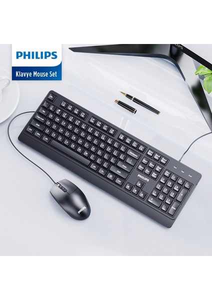 SPT6247 Kablolu Türkçe Q Klavye ve Mouse Seti Siyah fırsatları