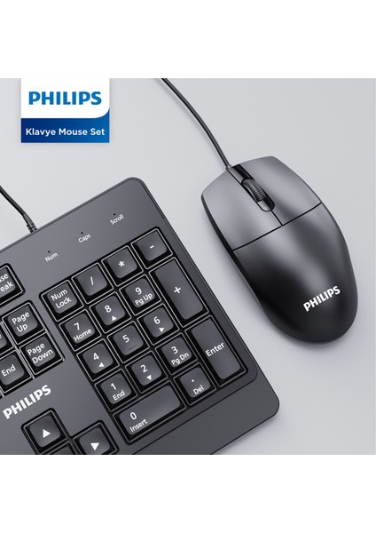 SPT6247 Kablolu Türkçe Q Klavye ve Mouse Seti Siyah