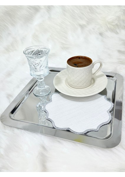Sunum Peçetesi, Kokteyl Peçetesi, Kahve Yanı Sunumluk, Nakışlı Sunum Peçetesi 6’lı fiyatları