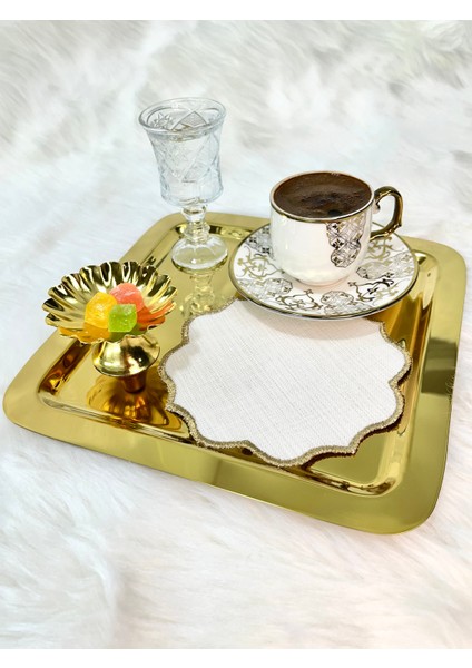 Sunum Peçetesi, Kokteyl Peçetesi, Kahve Yanı Sunumluk, Nakışlı Sunum Peçetesi 6’lı fiyatları