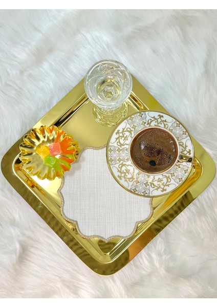 Sunum Peçetesi, Kokteyl Peçetesi, Kahve Yanı Sunumluk, Nakışlı Sunum Peçetesi 6’lı modelleri