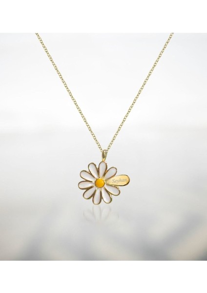 Kişiye Özel Türk Kahvesi Fincanı ve Isimli Papatya Kolye Hediye Seti fiyatları