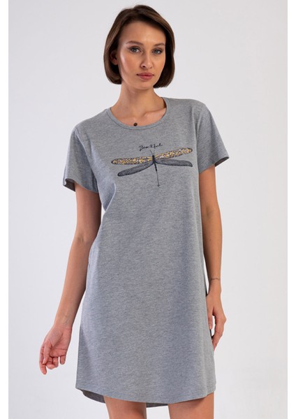 Kadın Büyük Beden Kısa Kol Gecelik , 410057