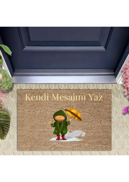 Dijital Baskı Kişiye Özel Iç Kapı Dekorasyon Paspas PS11269