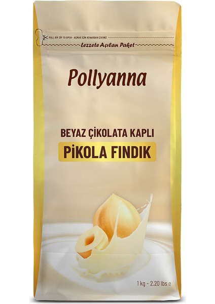 Beyaz Çikolata Kaplı Pikola Fındık (1 Kg)