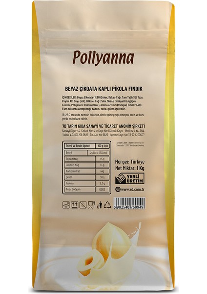 Beyaz Çikolata Kaplı Pikola Fındık (1 Kg) fiyatları
