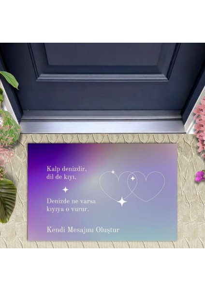 Dijital Baskı Kişiye Özel Iç Kapı Dekorasyon Paspas PS11309