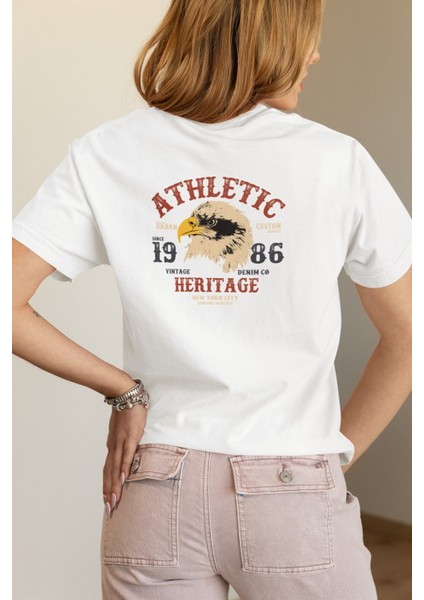 Zuno Kadın Comfort Fit Athletıc Baskılı T-Shirt