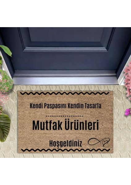 Kapı Önü Paspası Dekoratif Dijital Baskı Mutfak Ürünleri P-2514