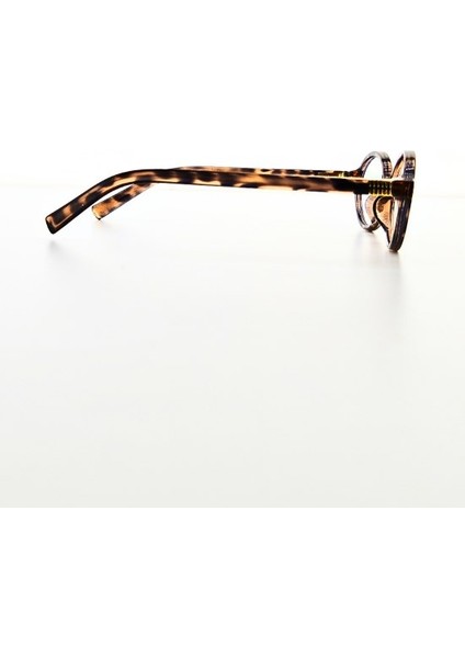 Miux Mi Leopar Elips Mavi Işık Korumalı Unisex Gözlük Metal Aksesuarlı Ce Belgeli