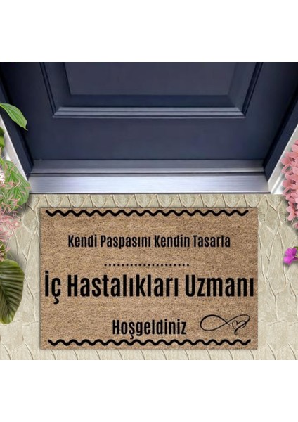 Kapı Önü Paspası Dekoratif Dijital Baskı Iç Hastalıkları Uzmanı P-2519