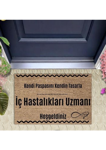 Kapı Önü Paspası Dekoratif Dijital Baskı Iç Hastalıkları Uzmanı P-2519 fiyatları