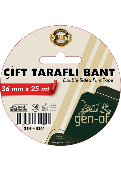 Çift Taraflı Bant 36X25 M (GEN-8204)