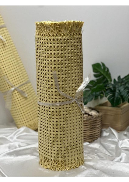 Renkli Pvc Örme Sarı Dekoratif Hasır 60 Cm, Şık ve Hafif Tarz. modelleri