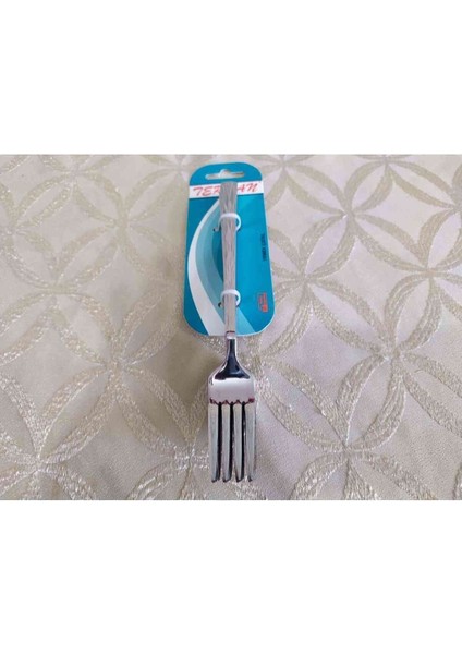 6'lı Metalik Yemek Çatal Seti, Şık ve Dayanıklı Mutfak Gereçleri