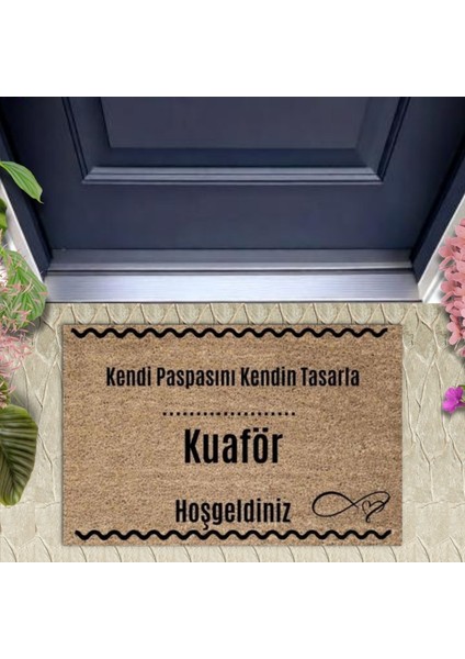 Kapı Önü Paspası Dekoratif Dijital Baskı Kuaför P-2557