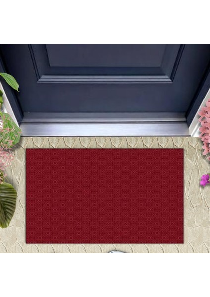 Gül Kurusu Kapı Önü Paspası Kalp Motif Desen K-3223