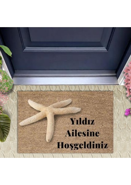 Kapı Önü Paspası Dekoratif Dijital Baskı Yıldız P-2437