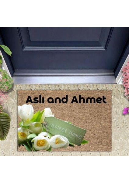 Kapı Önü Paspası Dekoratif Dijital Baskı Sweet Home P-2440