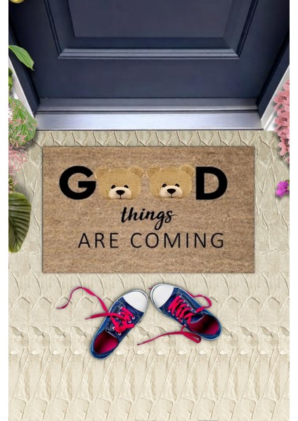 Bej Kapı Önü Paspası Good Things Ayıcık Desen K-3333 fiyatları