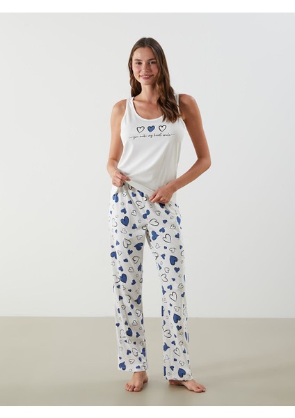 Yeni Sezon U Yaka Baskili Kadin Pijama Takimi - S5JS18Z8 fiyatları