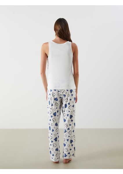 Yeni Sezon U Yaka Baskili Kadin Pijama Takimi - S5JS18Z8 fırsatları