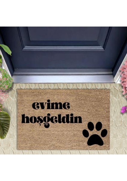 Kapı Önü Paspası Dekoratif Dijital Baskı Evime Hoşgeldin P-2426