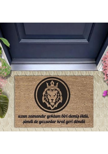Kapı Önü Paspası Dekoratif Dijital Baskı Kral Geri Döndü P-2380
