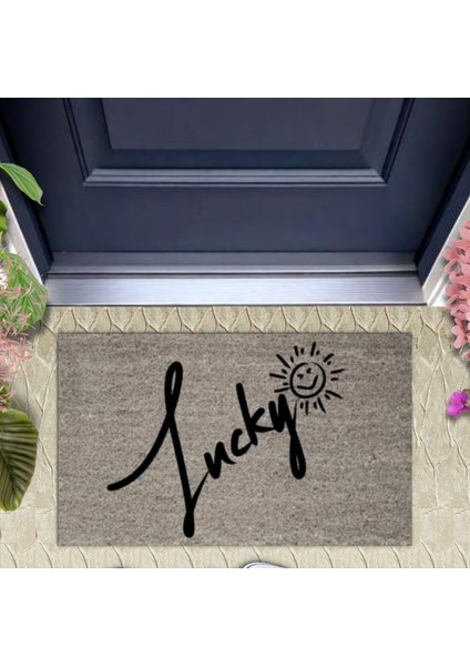 Kapı Önü Paspası Dekoratif Dijital Baskı Lucky P-2361