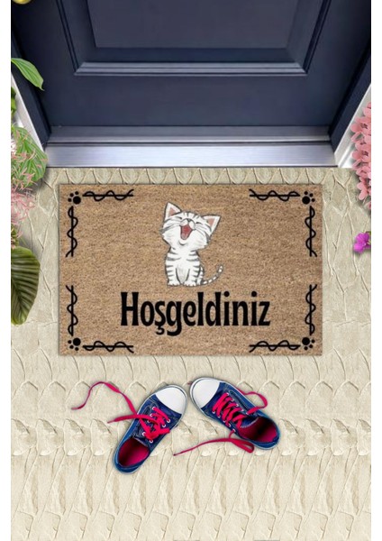 Kapı Önü Paspası Dekoratif Dijital Baskı Hoşgeldiniz P-2415 fiyatları