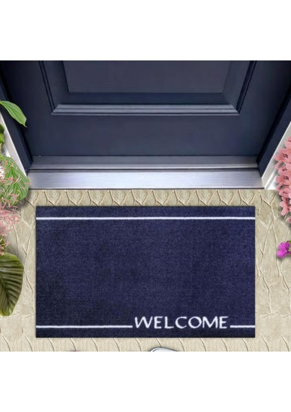 Kapı Önü Paspası Dekoratif Dijital Baskı Welcome P-2338