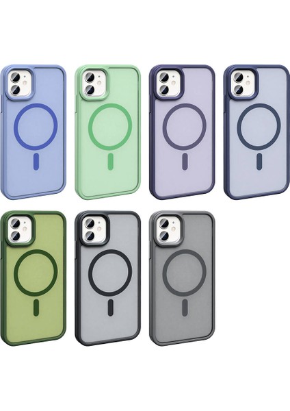 iPhone 11 Uyumlu Kamera Korumalı Magsafe Wireless Şarj Özellikli Mat Silikon Kapak fırsatları