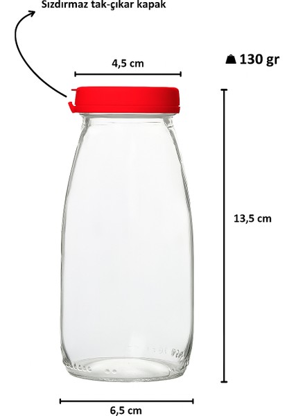 4 Adet 250 ml Şeffaf Sürahi Süt, Ayran, Su, Limonata, Meşrubat Şişesi Plastik Kapaklı Cam Şişe fiyatları
