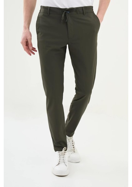 Düz Super Slim Fit Beli Lastikli Ipli Erkek Pantolon 38290 indirimleri