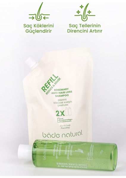 Biberiye Saç Dökulme Karşıtı Bakım Şampuan Refill Paket 500 ml indirimleri